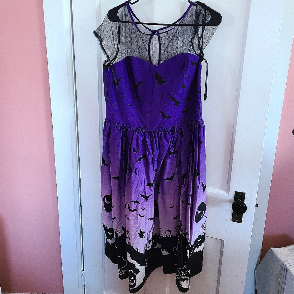 XL halloween hell bunny swing dress
